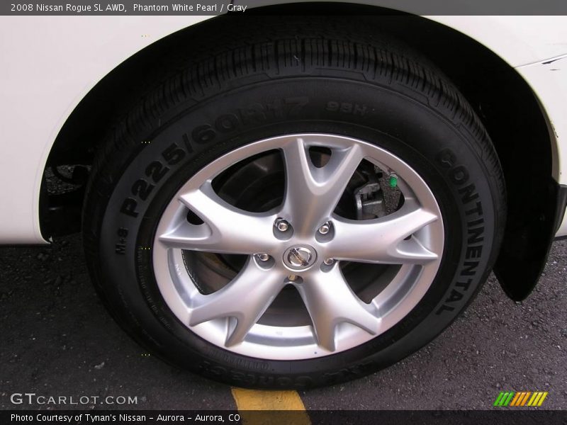 Phantom White Pearl / Gray 2008 Nissan Rogue SL AWD