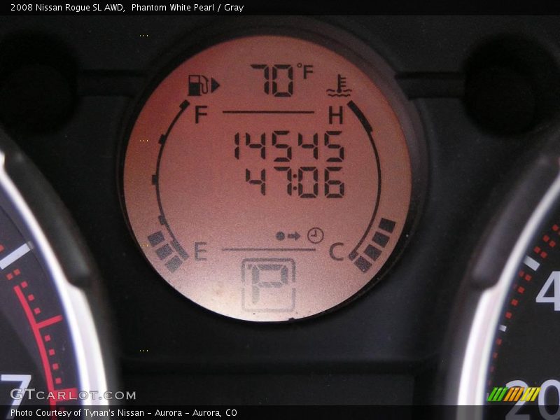 Phantom White Pearl / Gray 2008 Nissan Rogue SL AWD