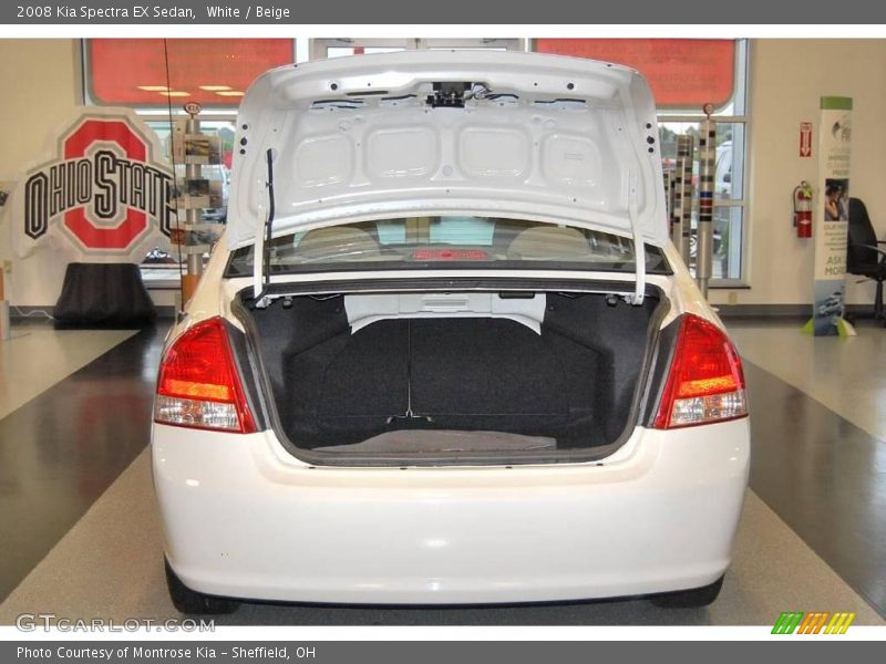 White / Beige 2008 Kia Spectra EX Sedan
