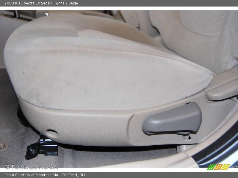 White / Beige 2008 Kia Spectra EX Sedan
