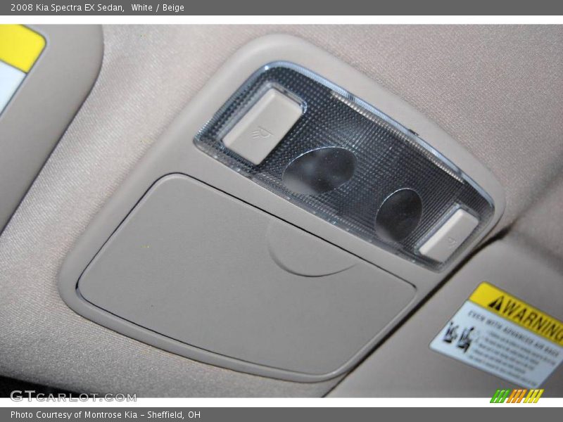 White / Beige 2008 Kia Spectra EX Sedan