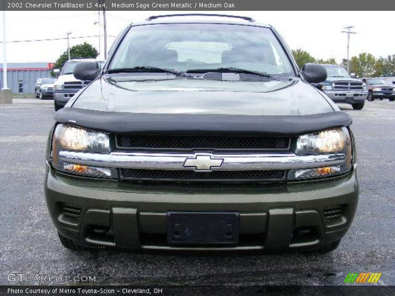 Medium Sage Green Metallic / Medium Oak 2002 Chevrolet TrailBlazer LS 4x4