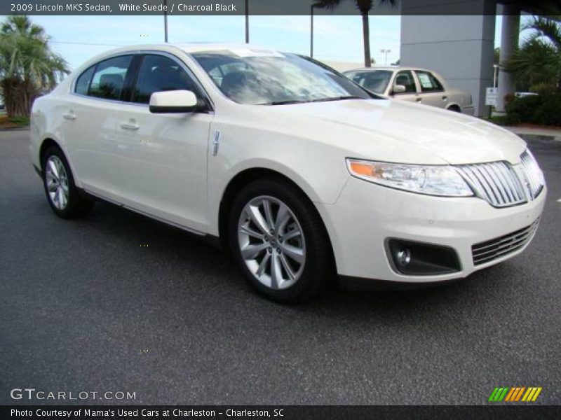 White Suede / Charcoal Black 2009 Lincoln MKS Sedan