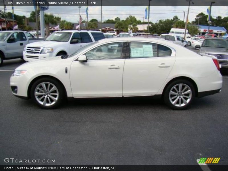 White Suede / Charcoal Black 2009 Lincoln MKS Sedan
