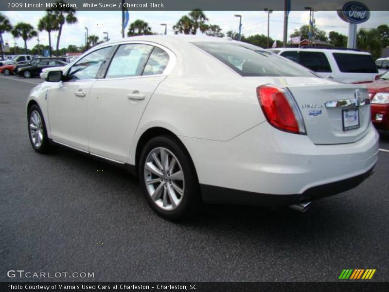 White Suede / Charcoal Black 2009 Lincoln MKS Sedan
