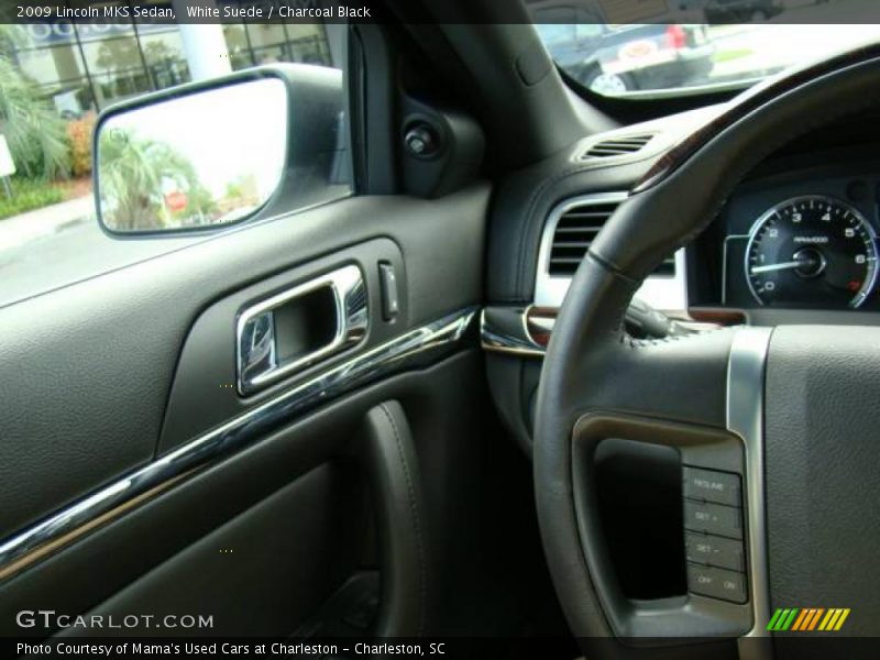 White Suede / Charcoal Black 2009 Lincoln MKS Sedan