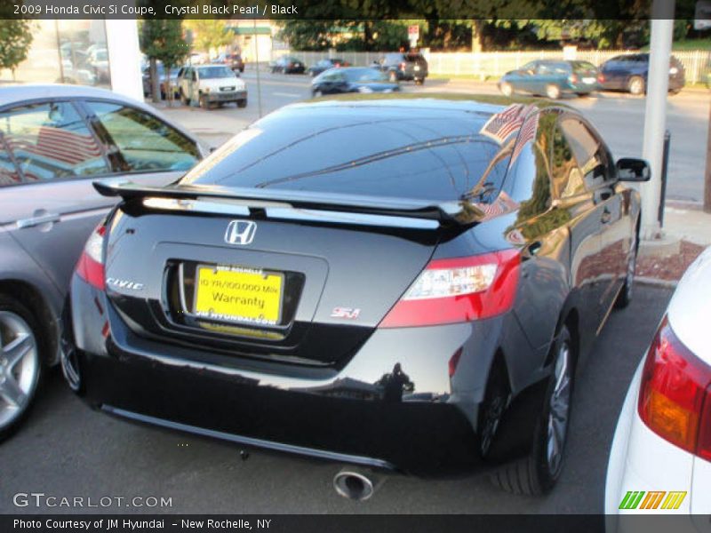 Crystal Black Pearl / Black 2009 Honda Civic Si Coupe