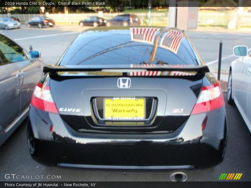 Crystal Black Pearl / Black 2009 Honda Civic Si Coupe