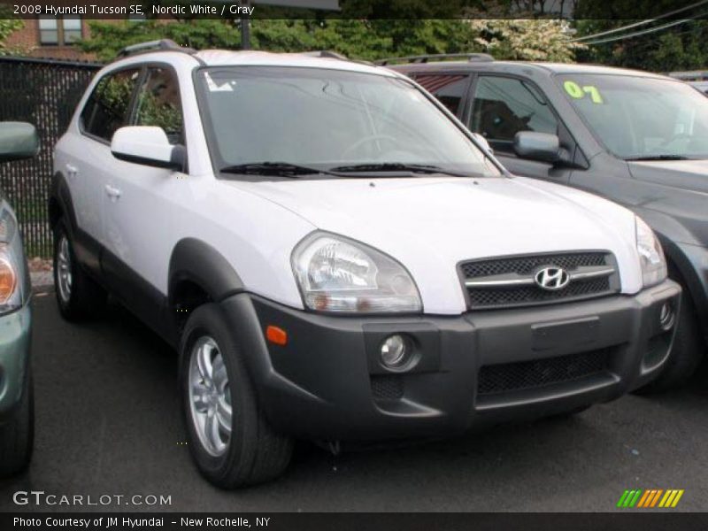 Nordic White / Gray 2008 Hyundai Tucson SE