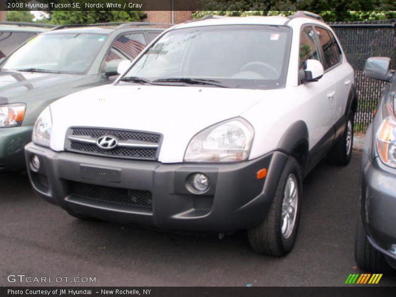 Nordic White / Gray 2008 Hyundai Tucson SE