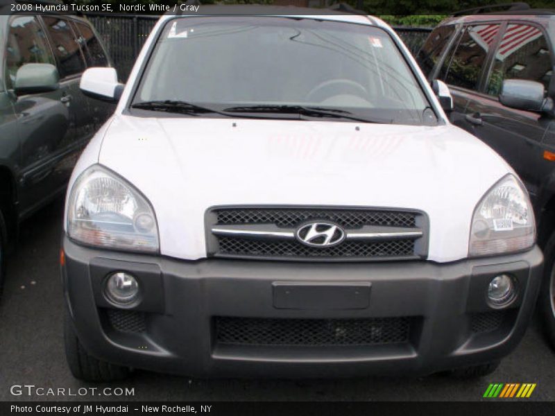 Nordic White / Gray 2008 Hyundai Tucson SE