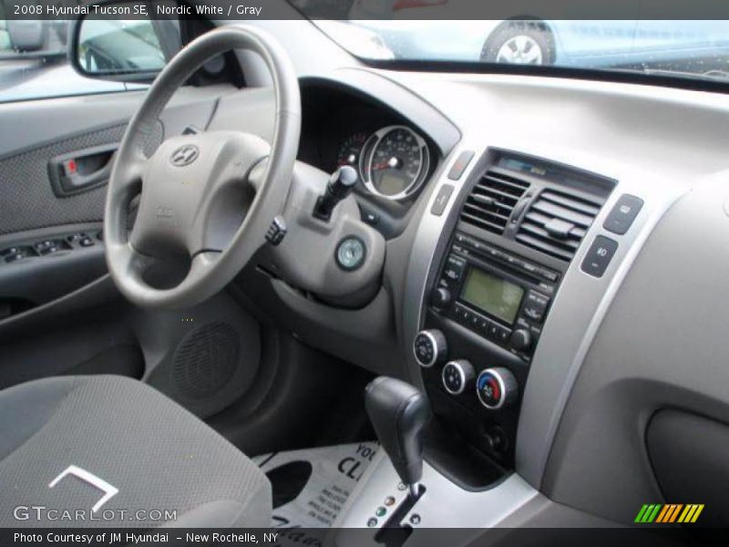 Nordic White / Gray 2008 Hyundai Tucson SE