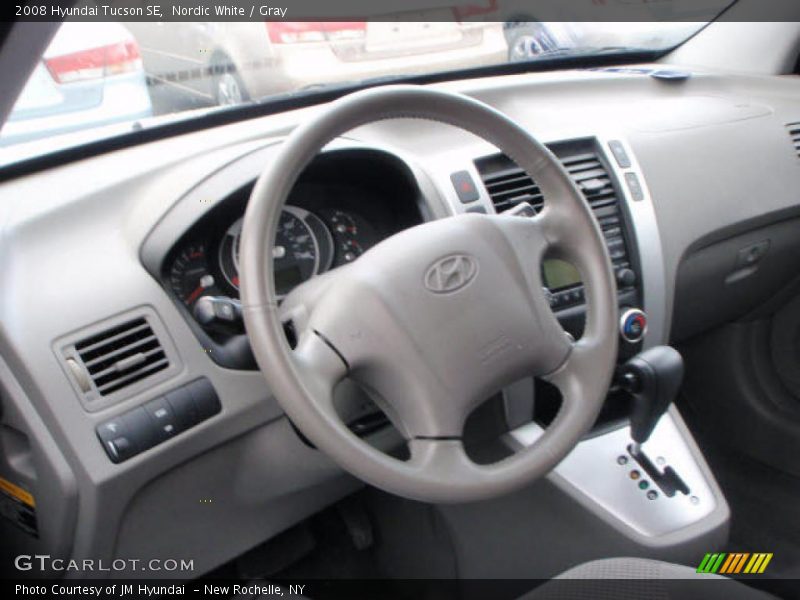 Nordic White / Gray 2008 Hyundai Tucson SE