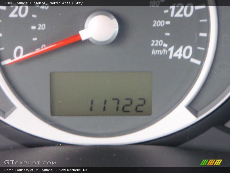 Nordic White / Gray 2008 Hyundai Tucson SE
