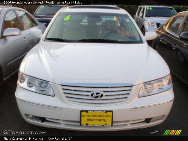 Powder White Pearl / Beige 2006 Hyundai Azera Limited