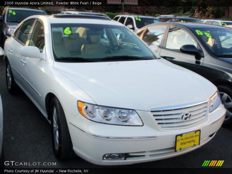 Powder White Pearl / Beige 2006 Hyundai Azera Limited