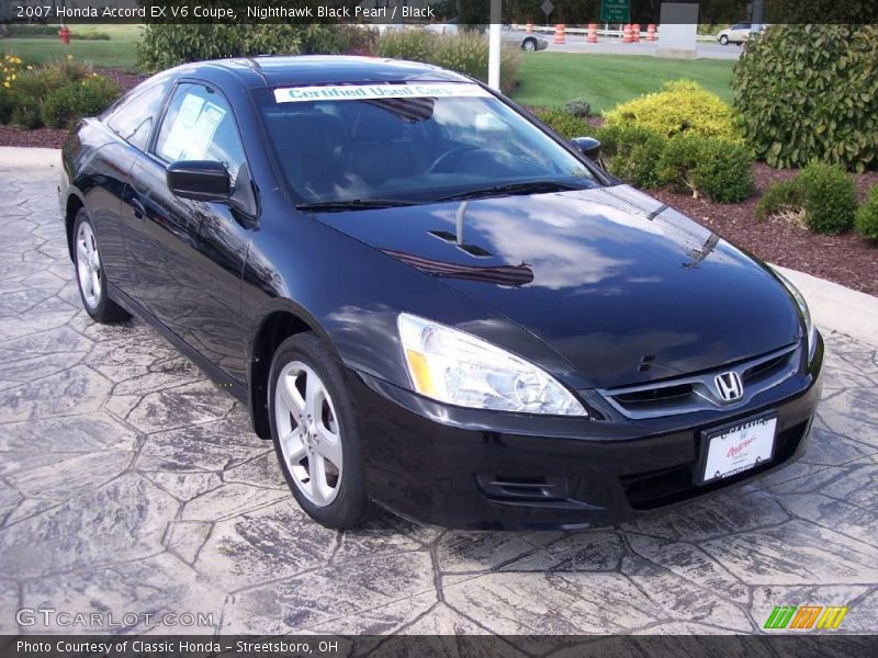Nighthawk Black Pearl / Black 2007 Honda Accord EX V6 Coupe