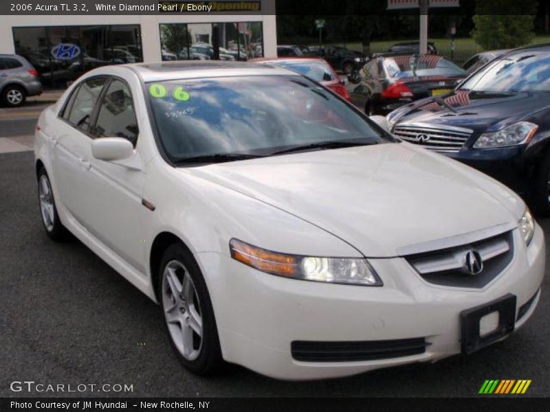 White Diamond Pearl / Ebony 2006 Acura TL 3.2