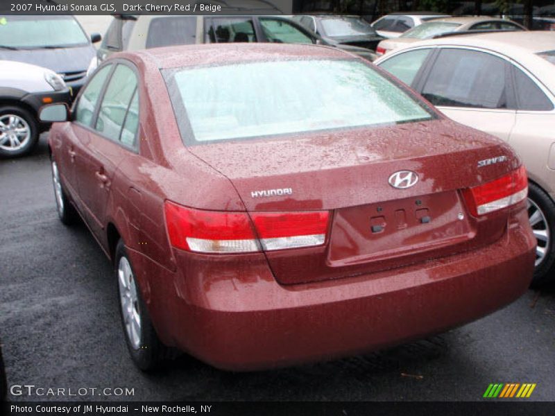 Dark Cherry Red / Beige 2007 Hyundai Sonata GLS