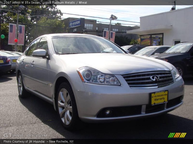 Liquid Platinum Metallic / Wheat 2007 Infiniti M 35x Sedan