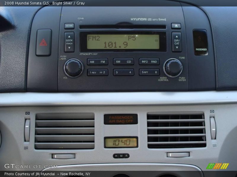 Bright Silver / Gray 2008 Hyundai Sonata GLS