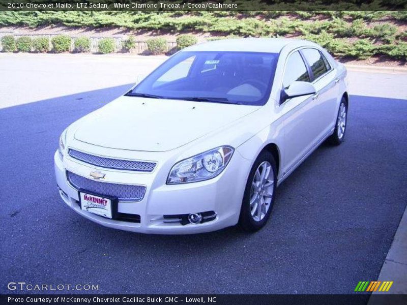 White Diamond Tricoat / Cocoa/Cashmere 2010 Chevrolet Malibu LTZ Sedan