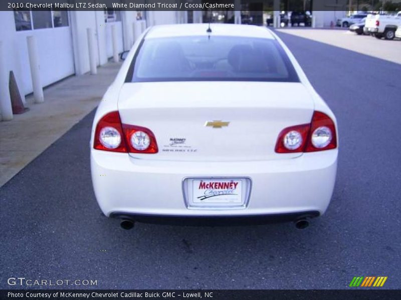 White Diamond Tricoat / Cocoa/Cashmere 2010 Chevrolet Malibu LTZ Sedan