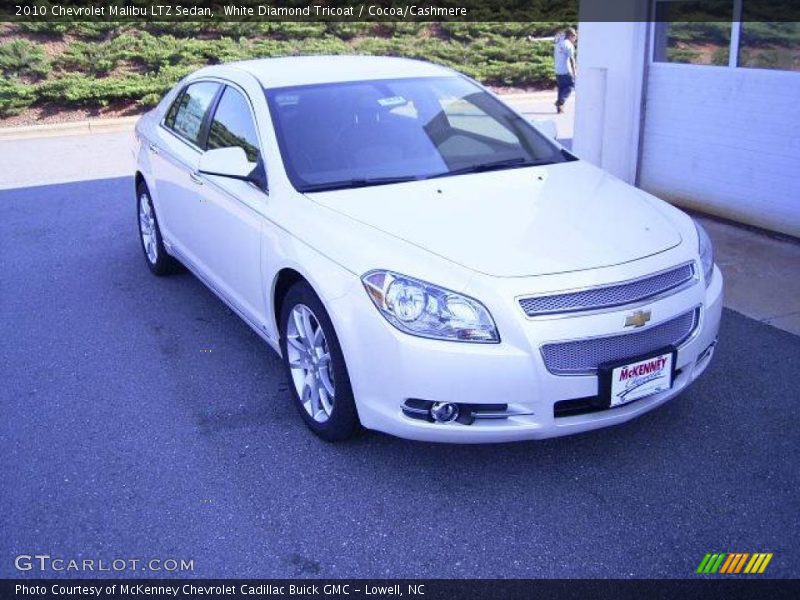 White Diamond Tricoat / Cocoa/Cashmere 2010 Chevrolet Malibu LTZ Sedan
