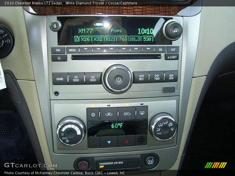 White Diamond Tricoat / Cocoa/Cashmere 2010 Chevrolet Malibu LTZ Sedan