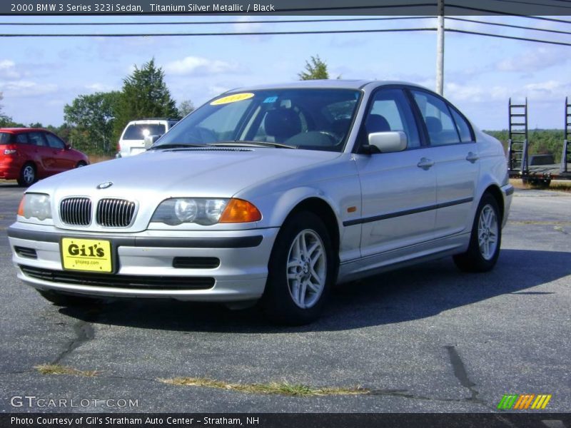 Titanium Silver Metallic / Black 2000 BMW 3 Series 323i Sedan