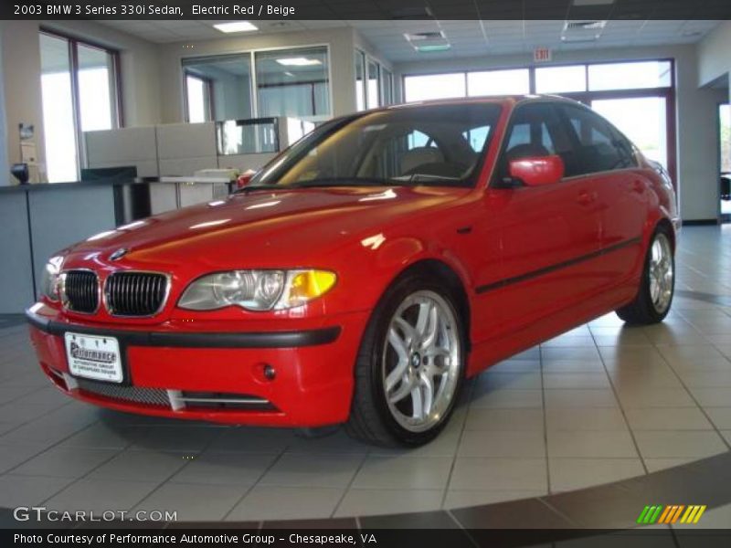 Electric Red / Beige 2003 BMW 3 Series 330i Sedan