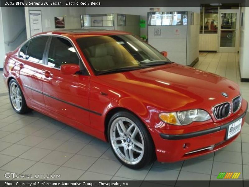 Electric Red / Beige 2003 BMW 3 Series 330i Sedan