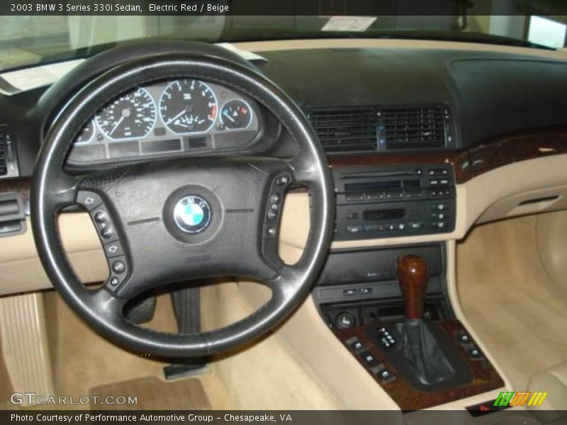 Electric Red / Beige 2003 BMW 3 Series 330i Sedan
