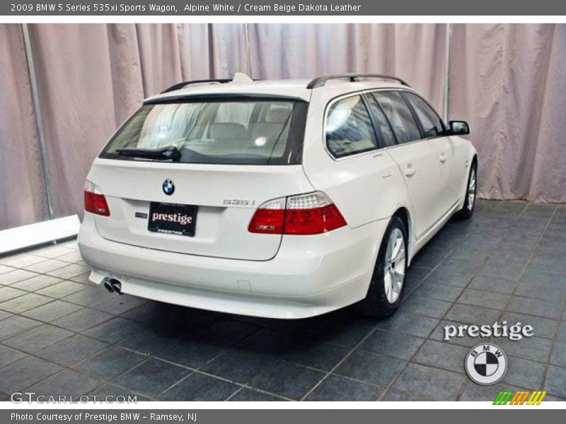 Alpine White / Cream Beige Dakota Leather 2009 BMW 5 Series 535xi Sports Wagon