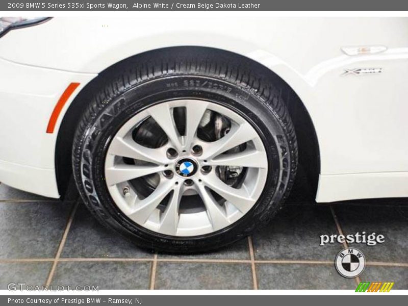 Alpine White / Cream Beige Dakota Leather 2009 BMW 5 Series 535xi Sports Wagon