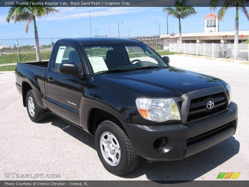 Black Sand Pearl / Graphite Gray 2005 Toyota Tacoma Regular Cab
