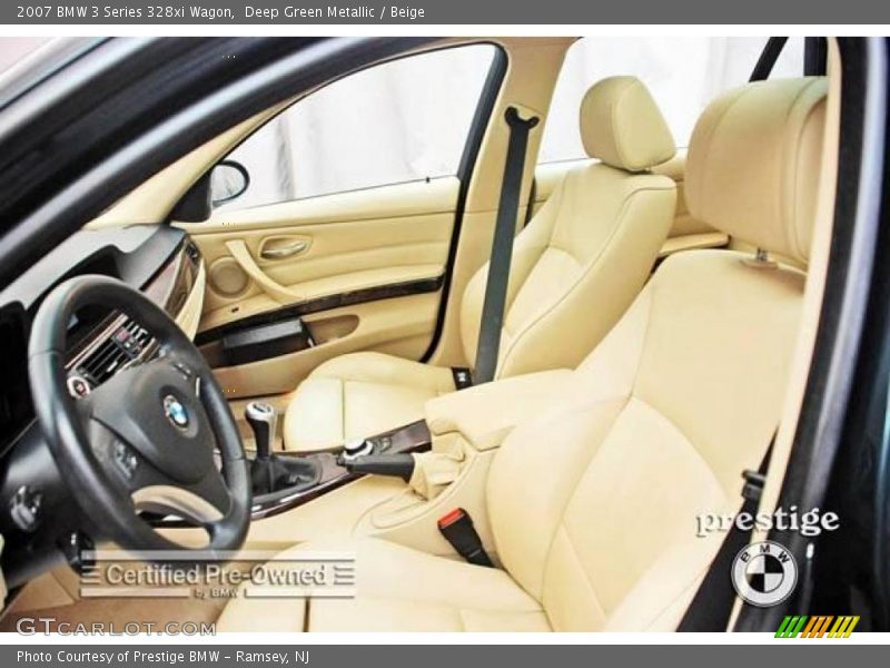 Deep Green Metallic / Beige 2007 BMW 3 Series 328xi Wagon