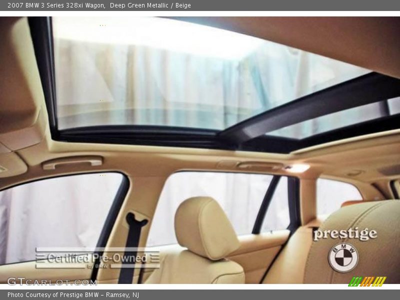 Deep Green Metallic / Beige 2007 BMW 3 Series 328xi Wagon