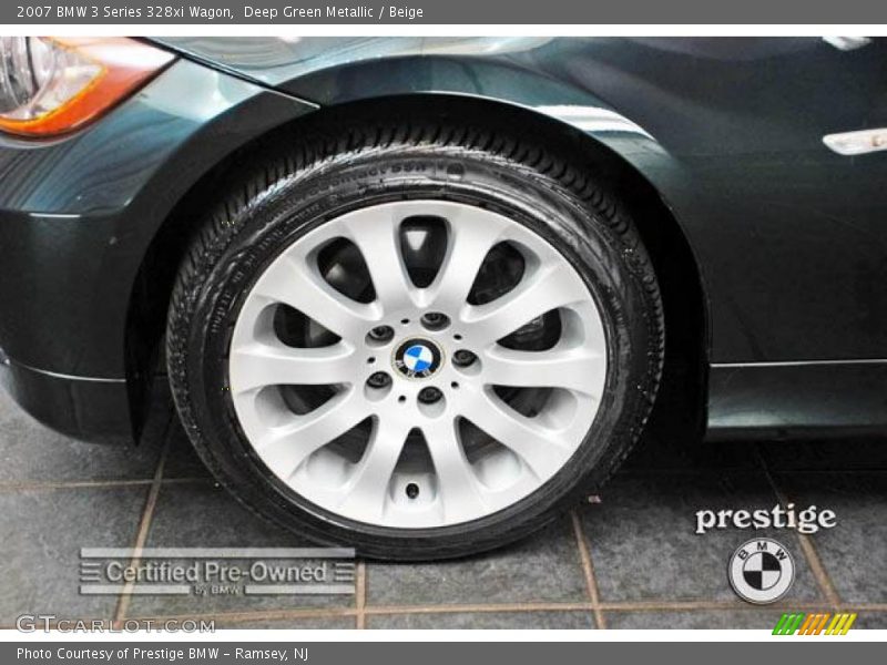 Deep Green Metallic / Beige 2007 BMW 3 Series 328xi Wagon