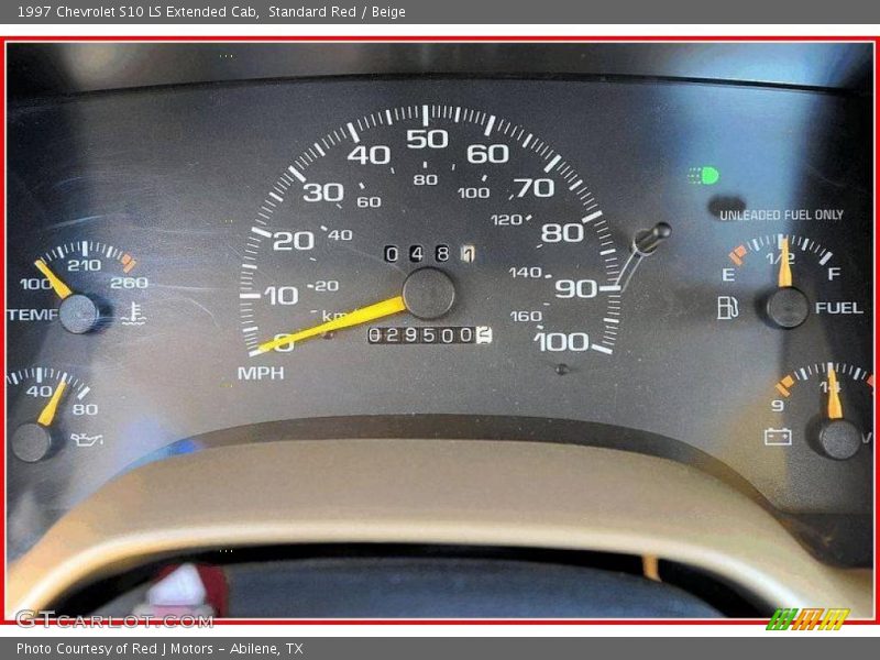 Standard Red / Beige 1997 Chevrolet S10 LS Extended Cab