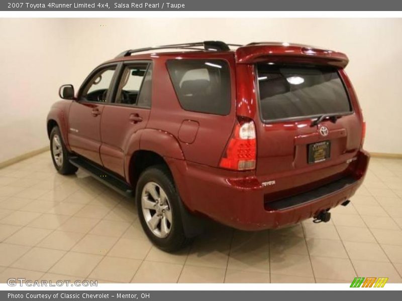 Salsa Red Pearl / Taupe 2007 Toyota 4Runner Limited 4x4