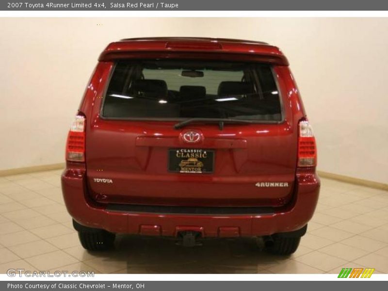 Salsa Red Pearl / Taupe 2007 Toyota 4Runner Limited 4x4