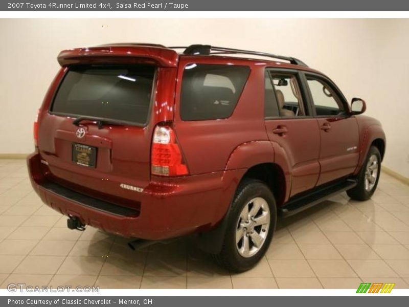 Salsa Red Pearl / Taupe 2007 Toyota 4Runner Limited 4x4
