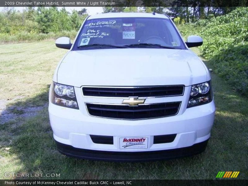 Summit White / Light Titanium 2009 Chevrolet Tahoe Hybrid