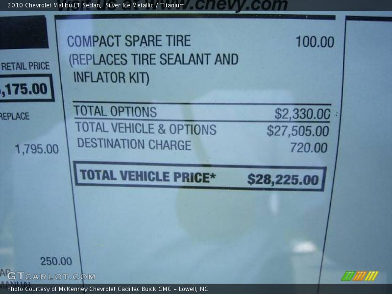 Silver Ice Metallic / Titanium 2010 Chevrolet Malibu LT Sedan
