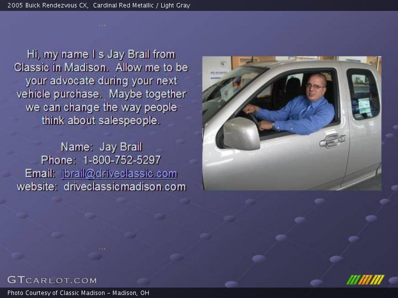 Cardinal Red Metallic / Light Gray 2005 Buick Rendezvous CX