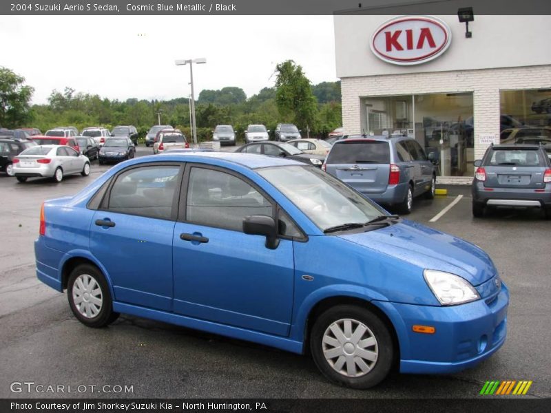 Cosmic Blue Metallic / Black 2004 Suzuki Aerio S Sedan
