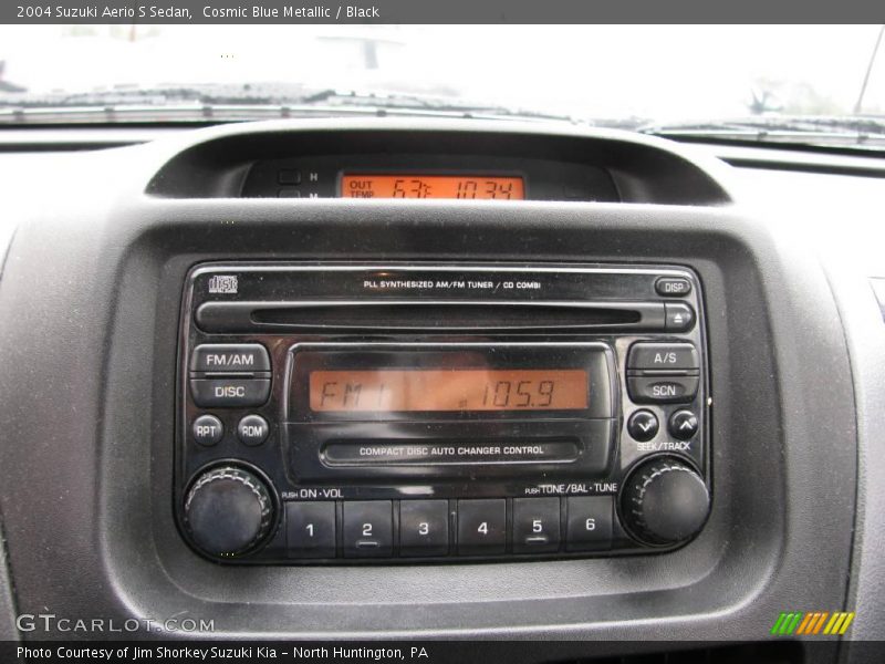 Cosmic Blue Metallic / Black 2004 Suzuki Aerio S Sedan