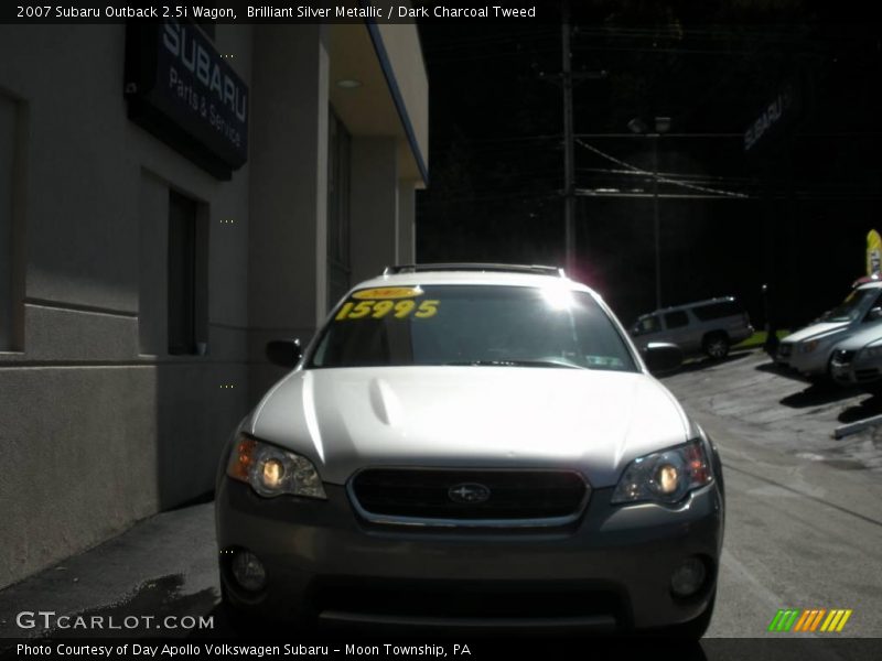 Brilliant Silver Metallic / Dark Charcoal Tweed 2007 Subaru Outback 2.5i Wagon