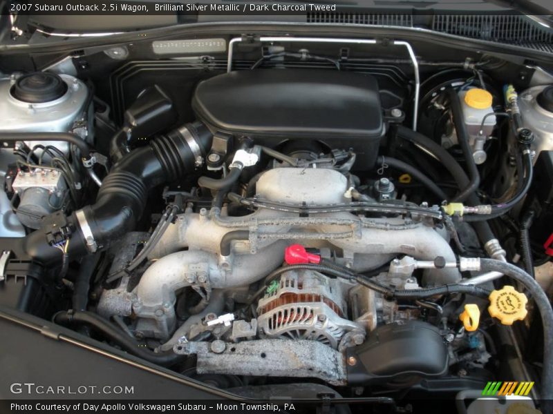 Brilliant Silver Metallic / Dark Charcoal Tweed 2007 Subaru Outback 2.5i Wagon